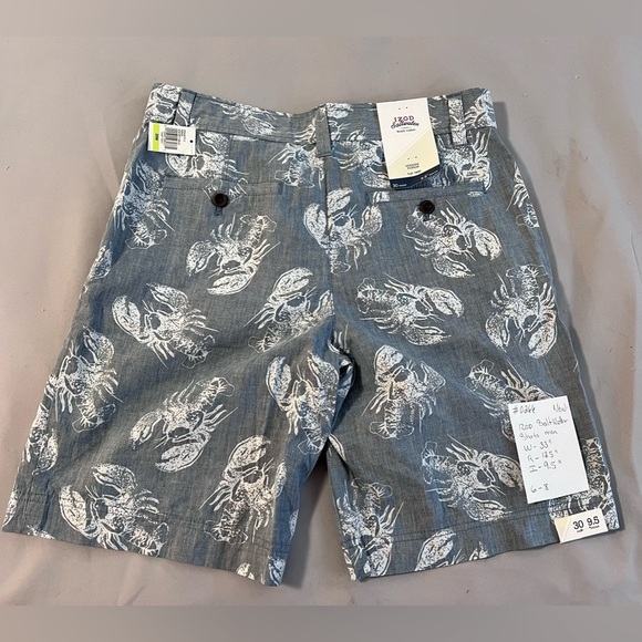Izod SaltWater‎ Men's  Red Shorts Chino Lobster Print Size 30W 9.5 Inseam NWT - Picture 12 of 12